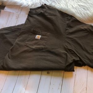 Carhartt chocolate brown original fit tee 4XL